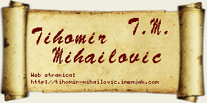 Tihomir Mihailović vizit kartica